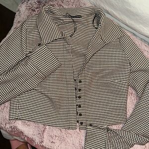Zara cropped blazer top